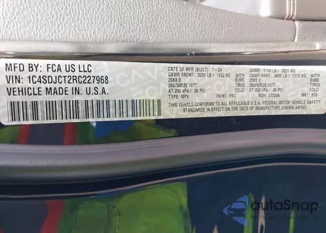 2024 Dodge Durango R/T Plus Awd from USA, damaged, VIN 1C4SDJCT2RC227968